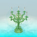 3d model Candlestick for 5 candles - preview