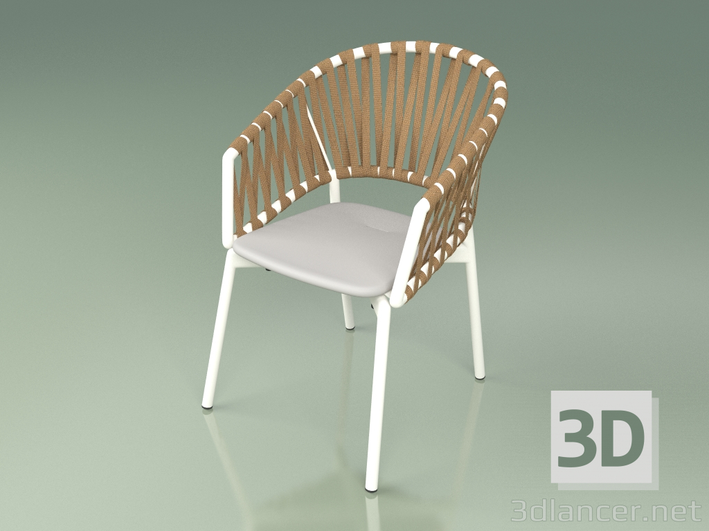 Modelo 3d Cadeira confortável 122 (metal leite, resina de poliuretano cinza) - preview