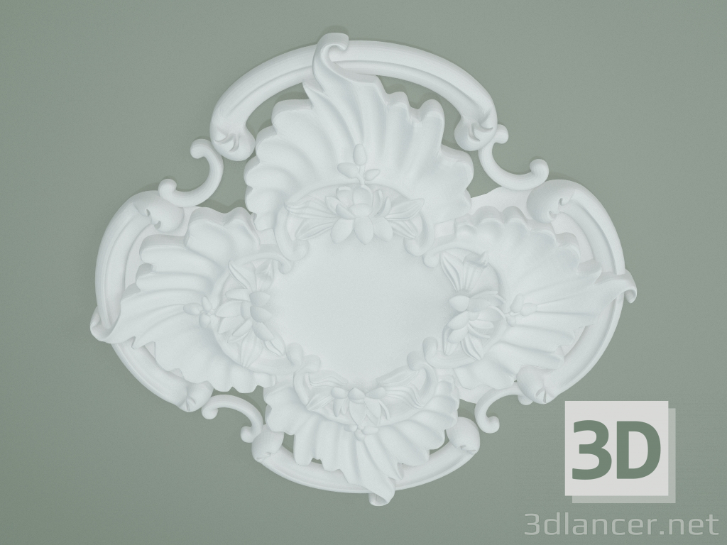 modello 3D Presa in gesso prefabbricata PA021 - anteprima