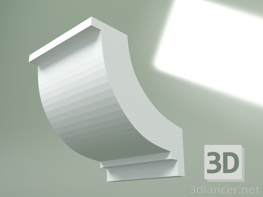 3d model Plaster cornice (ceiling plinth) KT402 - preview