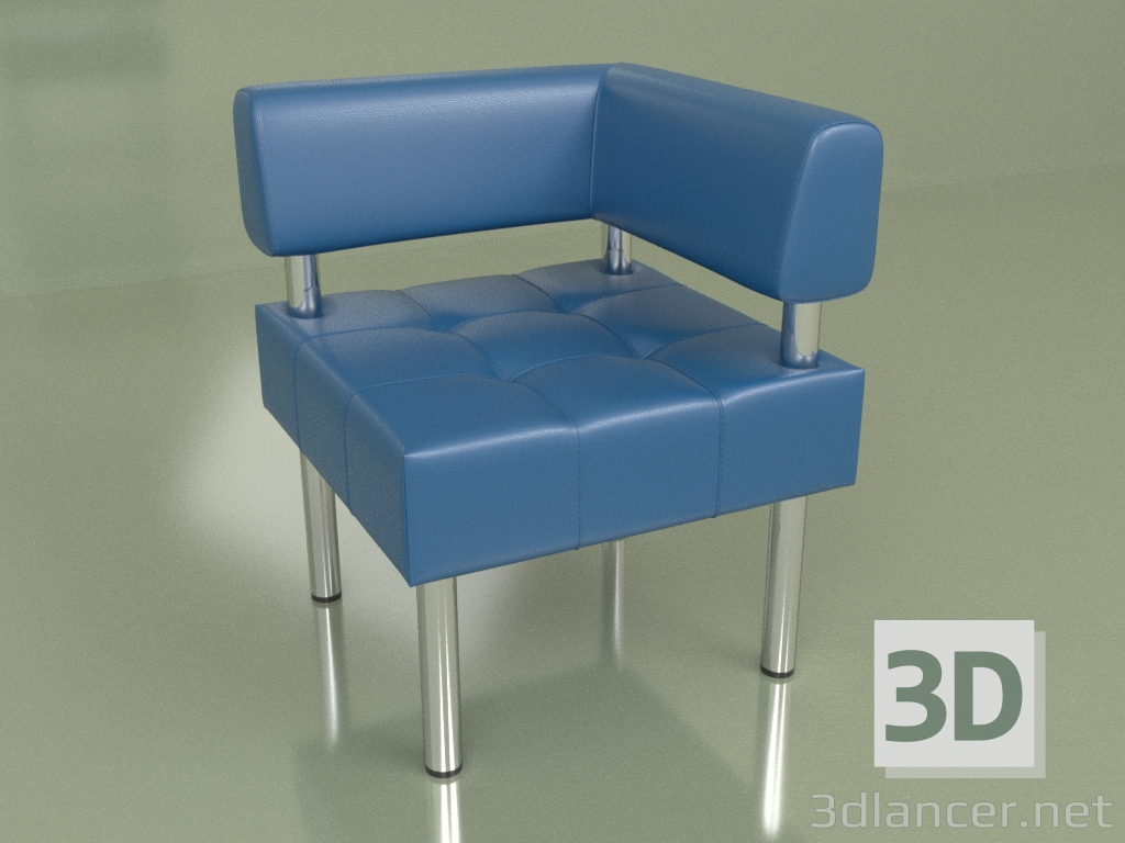 3d model Sección de esquina Business (cuero azul) - vista previa