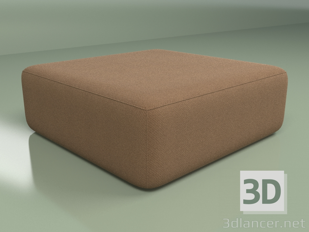 3d model Puf modular cuadrado Cascad - vista previa