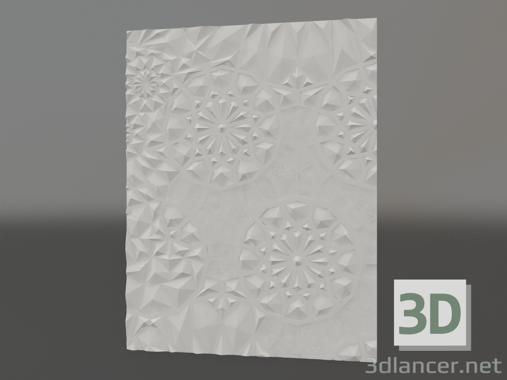 Modelo 3d Diamante em baixo-relevo - preview