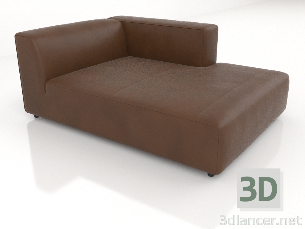 Modelo 3d Chaise longue 177 com apoio de braço à esquerda - preview