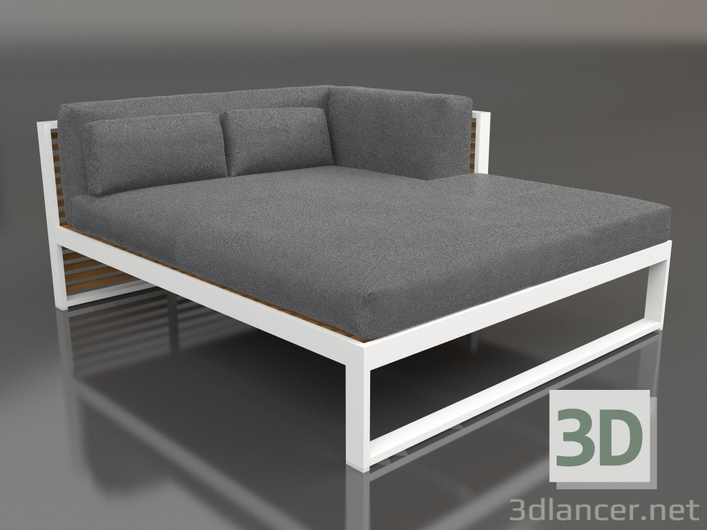 3D Modell XL-Modulsofa, Teil 2 rechts, Kunstholz (Weiß) - Vorschau