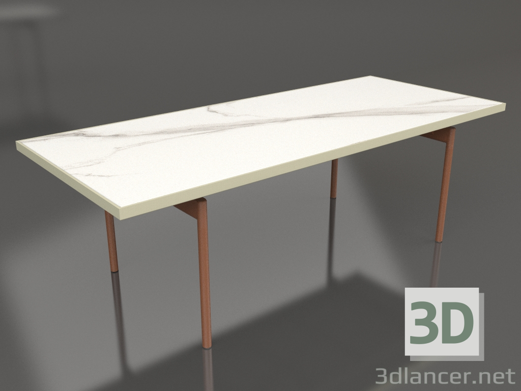 3d модель Стіл обідній (Gold, DEKTON Aura) – превью