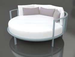 Cama redonda para relax (Gris azul)