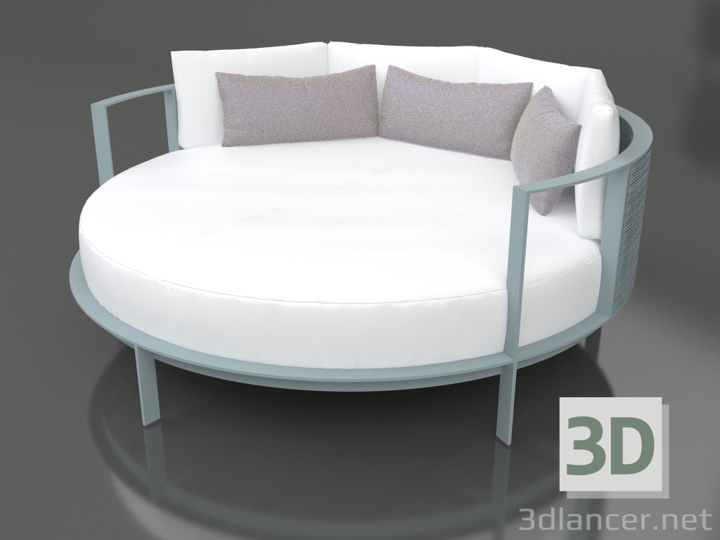 modello 3D Letto rotondo per il relax (Grigio blu) - anteprima