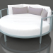 modello 3D Letto rotondo per il relax (Grigio blu) - anteprima