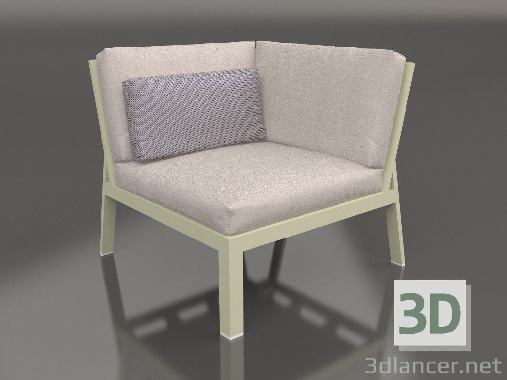 modèle 3D Module canapé, section 6 (Or) - preview