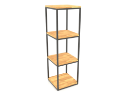 Square rack (WOOD FLOOR, 40x40x128, 4 shelves)