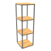 3d model Square rack (WOOD FLOOR, 40x40x128, 4 shelves) - preview