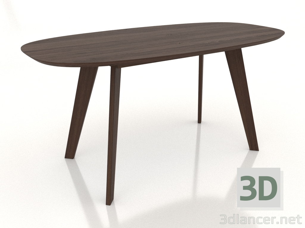 modèle 3D Table à manger 1600x800 mm (noyer foncé) - preview