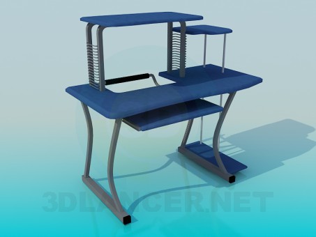 modello 3D Tavolo computer - anteprima