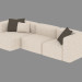 3D Modell Modulares Dreifachsofa - Vorschau