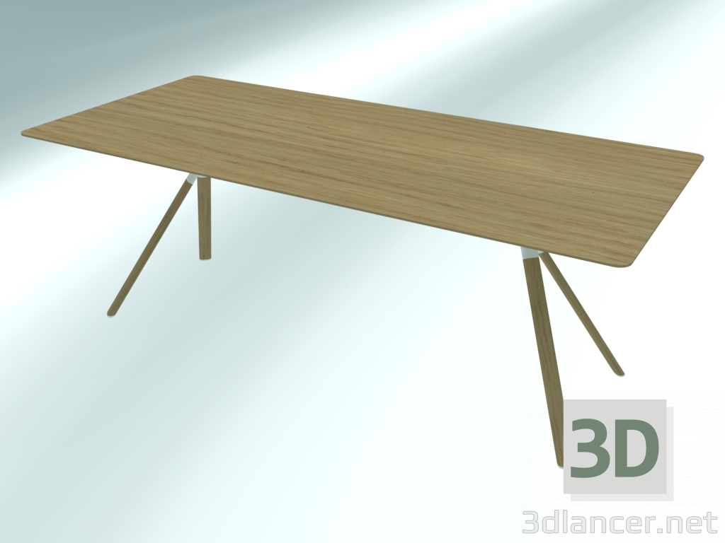 modèle 3D Table rectangulaire FORK (P128 200X90) - preview