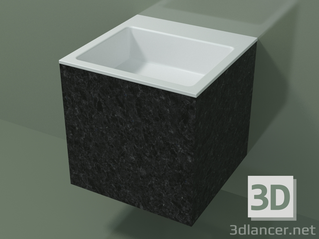 3D Modell Wandwaschbecken (02R123302, Nero Assoluto M03, L 48, P 48, H 48 cm) - Vorschau