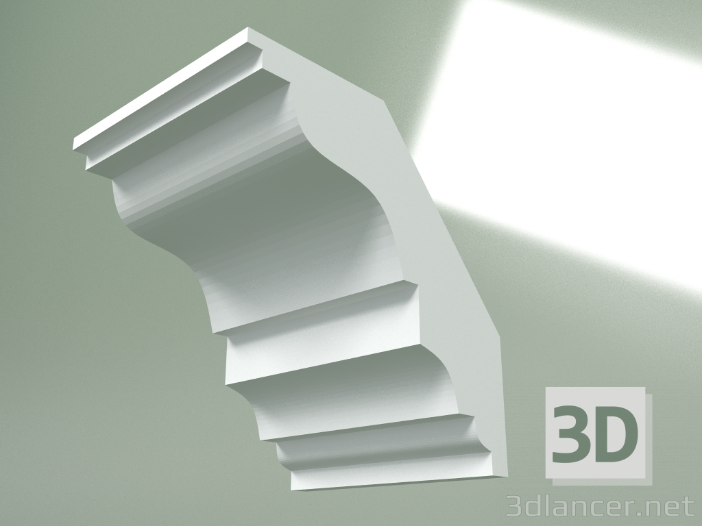 modello 3D Cornicione in gesso (zoccolo a soffitto) KT403 - anteprima