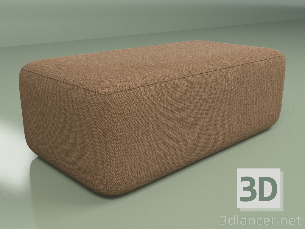 3d model Puf modular rectangular Cascad - vista previa