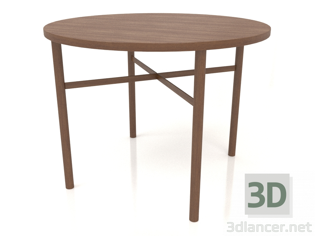 modello 3D Tavolo da pranzo (estremità dritta) (opzione 2, P=1000x750, legno marrone chiaro) - anteprima