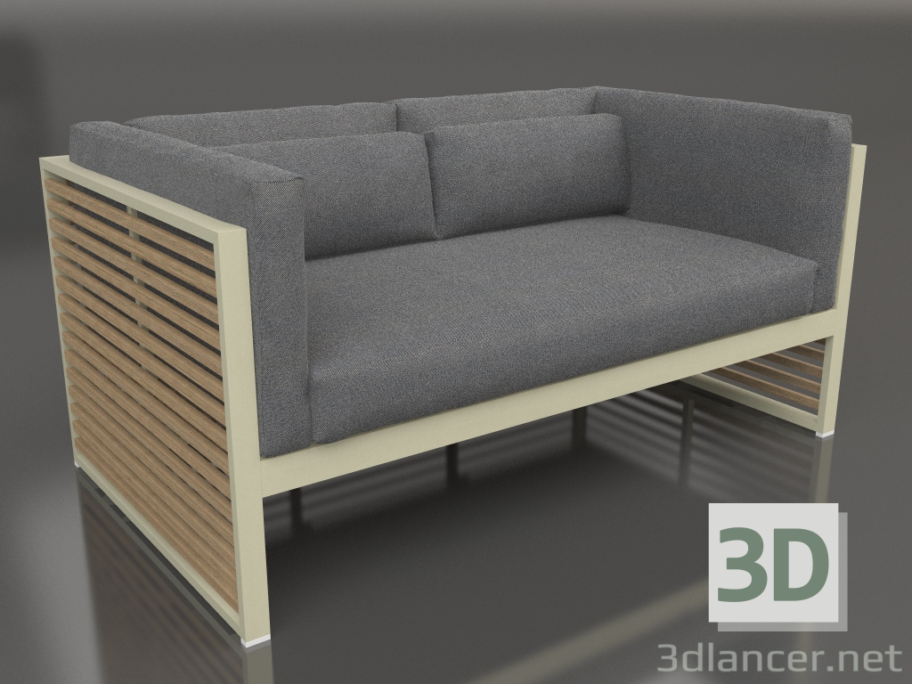 3D Modell Doppelsofa (Gold) - Vorschau