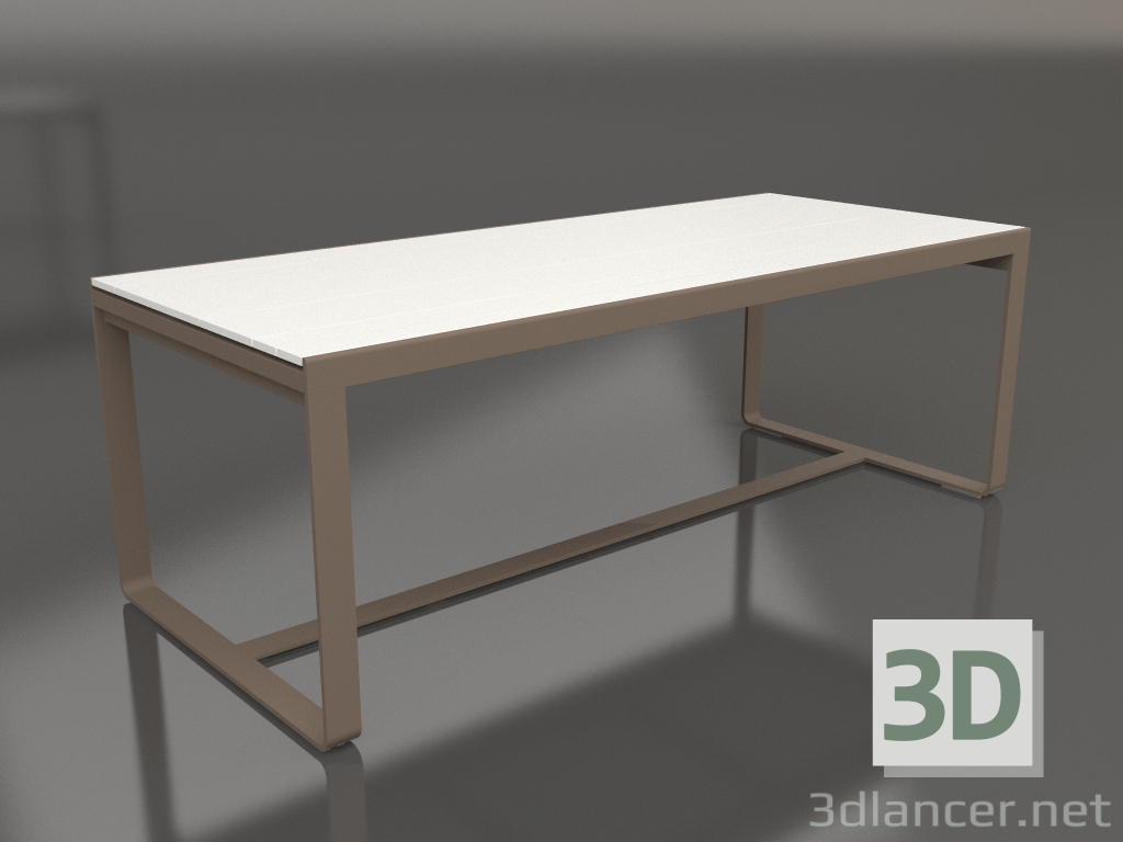 3d model Dining table 210 (White polyethylene, Bronze) - preview