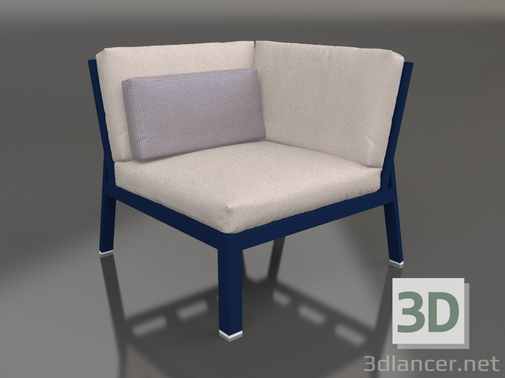 3d model Sofa module, section 6 (Night blue) - preview