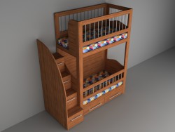 cama de cucheta de los niños