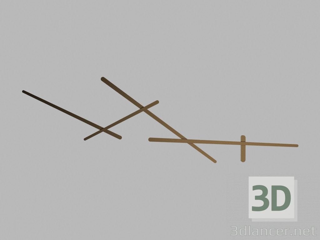 3d model Lámpara de pared de 1705 (a) - vista previa