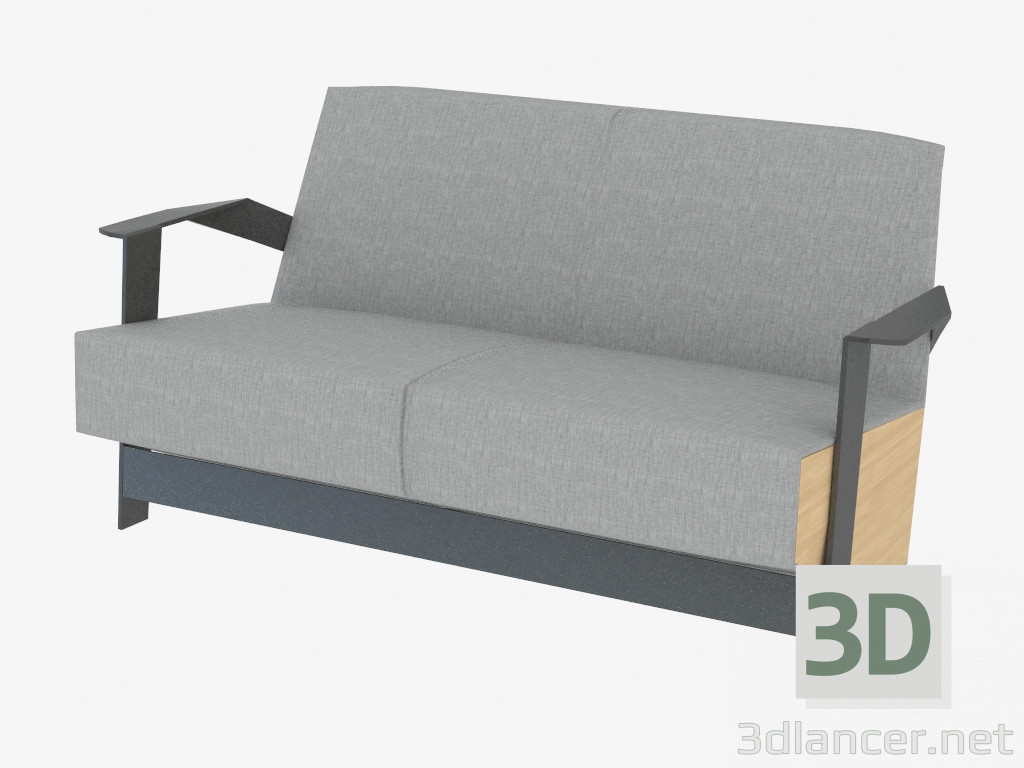 3D Modell Doppel-Sofa-Bett - Vorschau