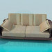 3D Modell Sofa mit Sessel - Vorschau