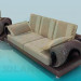 3D Modell Sofa mit Sessel - Vorschau