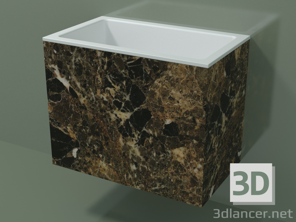 3D Modell Wandwaschbecken (02R133101, Emperador M06, L 60, P 36, H 48 cm) - Vorschau