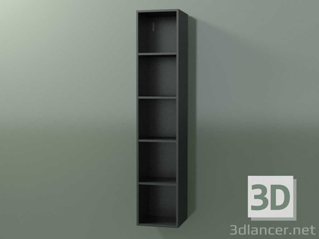 3d model Wall tall cabinet (8DUADС01, Deep Nocturne C38, L 24, P 24, H 120 cm) - preview