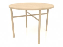 Tavolo da pranzo (estremità dritta) (opzione 2, P=1000x750, legno bianco)
