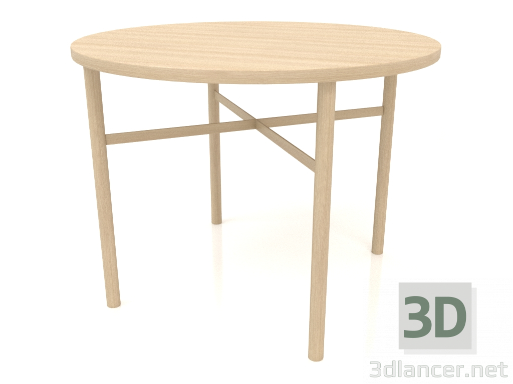 Modelo 3d Mesa de jantar (ponta reta) (opção 2, D=1000x750, madeira branca) - preview