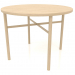 3d model Dining table (straight end) (option 2, D=1000x750, wood white) - preview