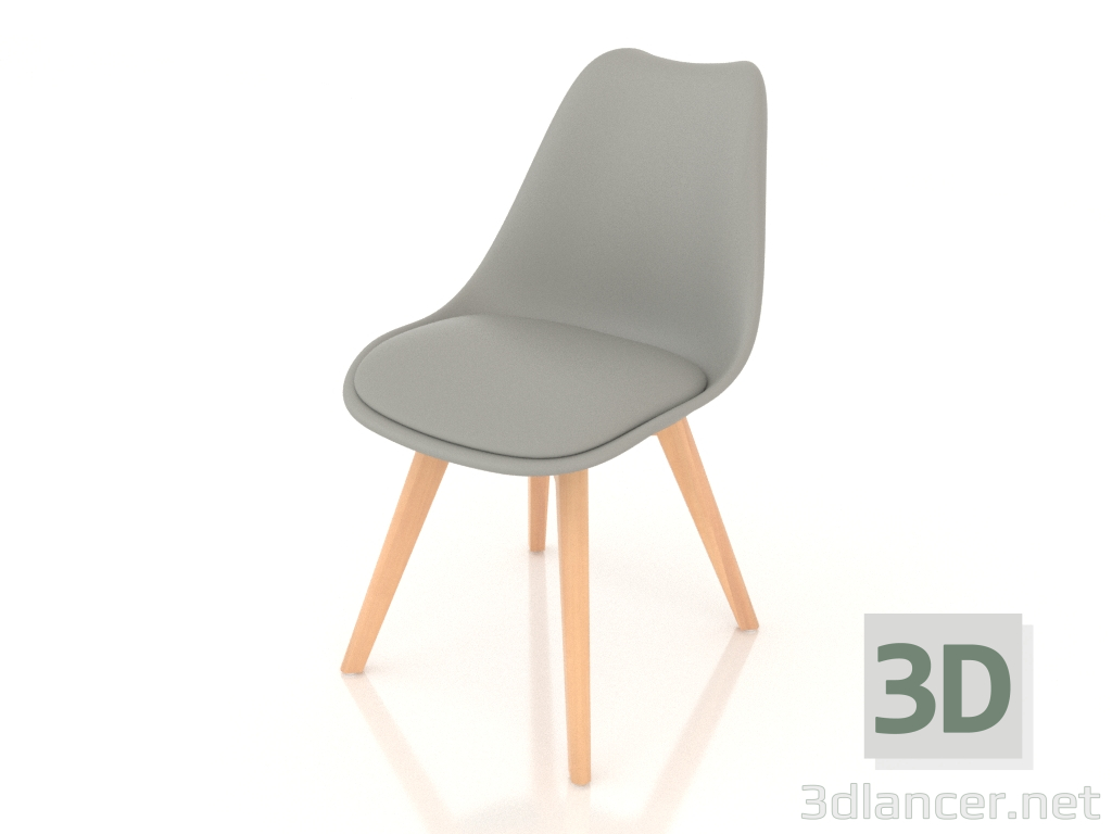 modèle 3D Chaise Ulric (gris) - preview