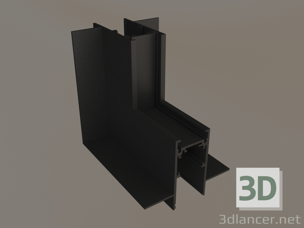 3d model Corner connector MAG-CON-2652-FDW-L90-EXT (BK, external) - preview