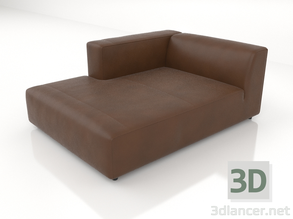 3d model Chaise longue 177 con reposabrazos a la derecha - vista previa