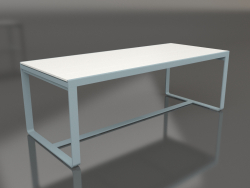 Table à manger 210 (Polyéthylène blanc, Bleu gris)