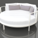 3d model Cama redonda para relax (gris ágata) - vista previa