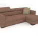 3D Modell Fabio Sofa mit Ottomane (Bengasi 10) - Vorschau