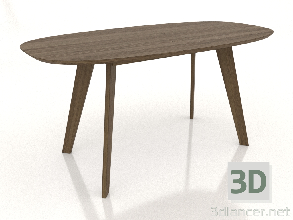 3D Modell Esstisch 1600x800 mm (Esche hell, Nussbaum) - Vorschau