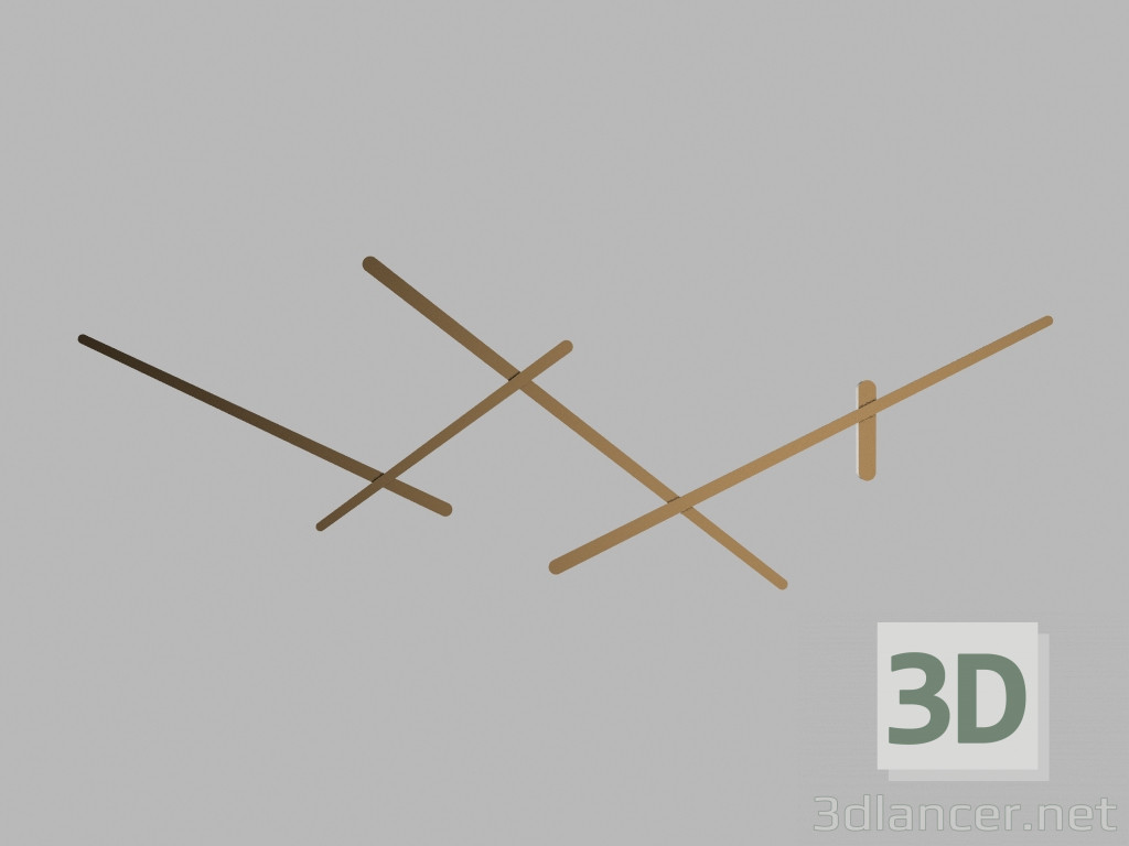 3d model Lámpara de pared de 1705 (b) - vista previa