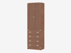 High wooden wardrobe