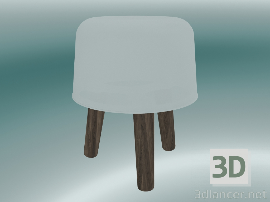 3d model Lámpara de mesa Leche (NA1, Ø20cm, H 25cm, Fresno aceitado ahumado) - vista previa