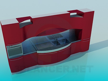 3d model Cocina empotrada - vista previa