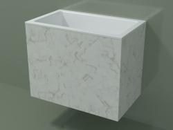 Lavabo suspendu (02R133101, Carrara M01, L 60, P 36, H 48 cm)