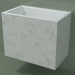 modèle 3D Lavabo suspendu (02R133101, Carrara M01, L 60, P 36, H 48 cm) - preview